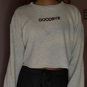 HoneyBum grey cropped sweatshirt M